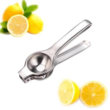 Imagem de Espremedor de limão, espremedor manual de citrinos, ferramenta de barra de limão, prensa de frutas portátil resistente para laranja, limão, romã, à prova de ferrugem, cabo antiderrapante, aço