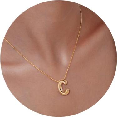 Imagem de Colar com pingente de letra inicial 3D de aço inoxidável, pingente de alfabeto personalizado para uso diário e, F, Aço inoxidável, Sem Pedra Preciosa