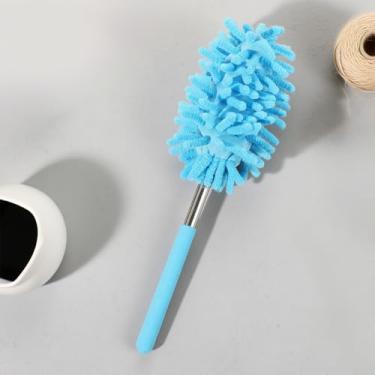 Imagem de Espanador de microfibra, escova de limpeza lavável, espanadores extensíveis para limpeza de carro, ar-condicionado, azul