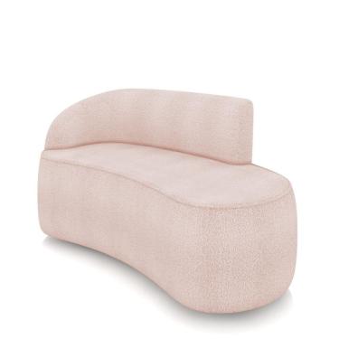 Imagem de Sofá 2 Lugares Orgânico 140 Cm Morgan Bouclê Rosê D03 - D'rossi