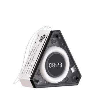 Imagem de Cljlixcy Luz noturna USB recarregável portátil, lâmpada de mesa de leitura LED, luz noturna com sensor de toque para quartos de bebês e salas de estudo de estudantes (branca com relógio)