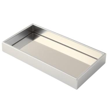 Imagem de Bandeja Decorativa Espelhada Para Joias Bijuterias Perfumes Quarto Closet (Prata)