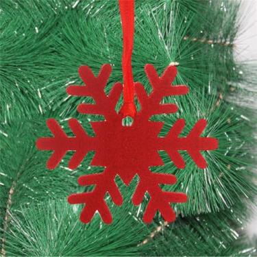 Imagem de Conjunto de 20 peças de enfeites de árvore de Natal de feltro, pingentes leves para decoração de férias, brinquedos artesanais faça-você-mesmo, decorações vermelhas festivas para lareira, paredes