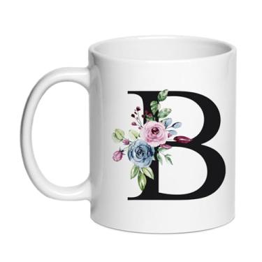 Imagem de SIUNY Canecas de café personalizadas B Gifts - Novidade presente monograma xícara de chá para mulheres, presente de aniversário de Natal para sua esposa, dia da mãe, avó, namorada, amizade, noiva dama