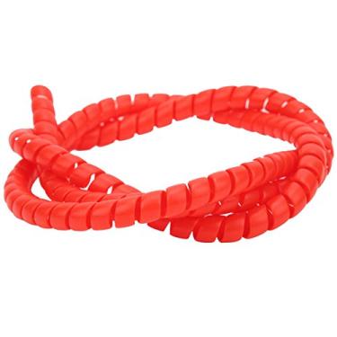 Imagem de Capa protetora de cabo de tubo espiral de linha de freio, ecológica, resistente à abrasão, elasticidade, envolvimento completo, fio decorativo combinando para scooter elétrica M365, preto (vermelho)