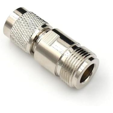 Imagem de Conector adaptador TNC macho para N fêmea - conector coaxial de 50 ohm de baixa perda para transmissão de sinal aprimorada, perfeito para Wi-Fi, antenas e dispositivos de rádio antena rural