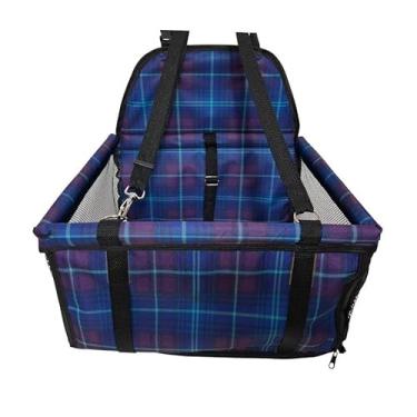 Imagem de Cadeirinha Para Pet No Carro Até 10kg, Assento De SegurançA Para CãEs E Gatos Pequenos(Xadrez)