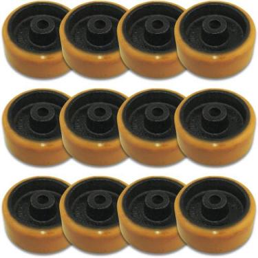 Imagem de Kit Roda 312 Ferro c/ Poliuretano 170kg para Carrinhos 12un - Schioppa