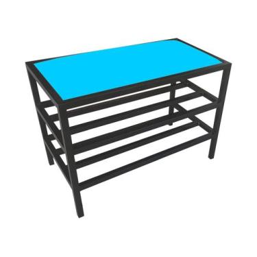 Imagem de Sapateira Banco Estofado Hall De Entrada Estilo Industrial - Moveraço,