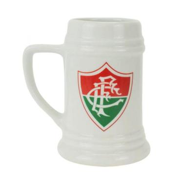 Imagem de Caneca Branca Porcelana 500ml Fluminense  Escudo Oficial do Tricolor C