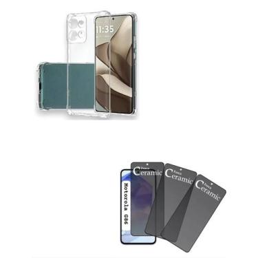 Imagem de 3UN Películas Privacidade Fosca + Capa Anti Choque TPU Para Moto G56 5