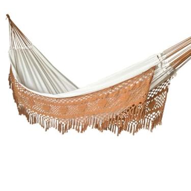 Imagem de Rede De Descanso Dormir Casal Luxuosa Premium Gigante (CRUA BARRA CARAMELO)