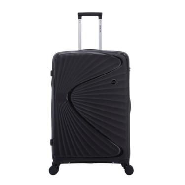 Imagem de Mala Denlex Média 4 Rodas Giro 360 Polipropileno 66cm Preta