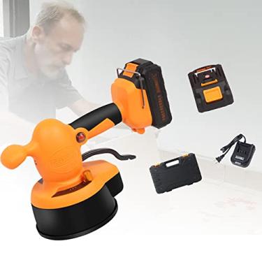 Imagem de CZCZC Máquina de azulejos de alta potência, vibrador de azulejo portátil para azulejos, controle de frequência inteligente, adequado para pavimentação vibratória de azulejos de parede, azulejos e