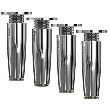 Imagem de Pernas de móveis, pernas de mesa de metal adiustável, pés de móveis, liga de zinco, pés de cozinha, peças de substituição para móveis, pernas de sofá, mesa, armários de cama com parafusos, 4 peças