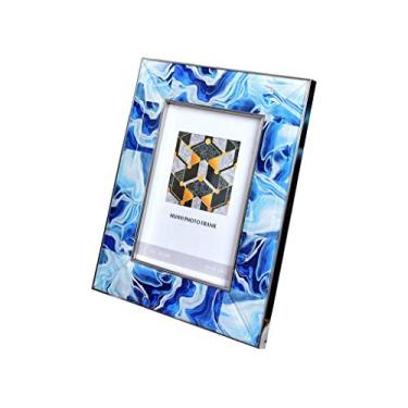 Imagem de P9IDEDFH Presentes para fotos e amigos de 17 cm para fotos de 13 x 18 cm em vidro real para suporte de fotos apenas na mesa (tamanho: B) (B)