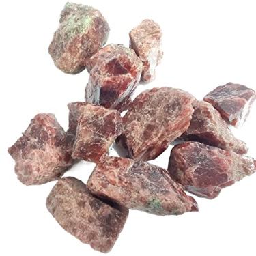 Imagem de FLOAPA Pedra Granada Vermelha Natural Pedra Preciosa Cru Gravel Cristal Colecionáveis DIY Decoração Pedra Primária Pedras e Minerais