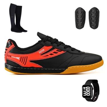 Imagem de Kit Jogos Indoor Futsal + Meião + Caneleira Adulta + Relógio-Masculino