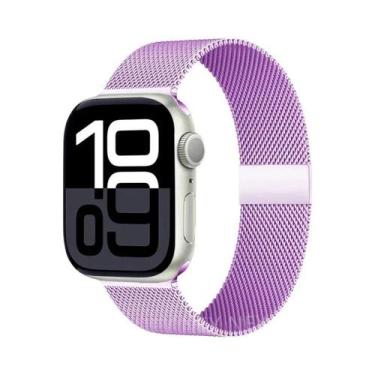 Imagem de Pulseira De Malha Milanesa Para Apple Watch De 42mm-46mm, Compatível C