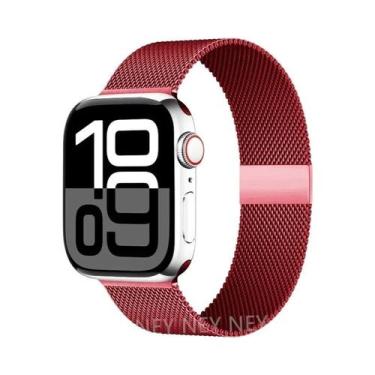 Imagem de Pulseira De Malha Milanesa Para Apple Watch De 42mm-46mm, Compatível C