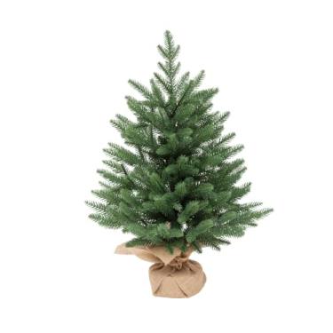 Imagem de KiBcsLic Árvore de Natal artificial de mesa, árvore de Natal falsa realista, pequena planta artificial para, lareira, escritório, interior e exterior, Abeto de 50 Cm
