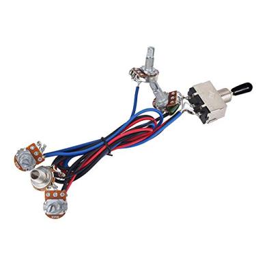 Imagem de Sonew 2 Volume, 2 Tons, 1 Jack 500k POTS FIAÇÃO DE FIAÇÃO PARA LP GUITARES ELÉTRICOS, Feitos DE Materiais DE Qualidade, Leves, Duráveis Com Manga DE Eixo DE Cobre, Interruptor DE Três