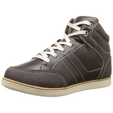 Imagem de Steve Madden Tobie Tênis de cano alto (criança pequena/criança grande), Marrom, 21