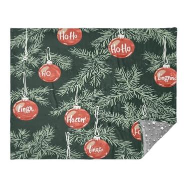 Imagem de KEEPREAL Cobertor que brilha no escuro para crianças, 138 cm × 177 cm, macio, aconchegante, felpudo, fofo, cobertor para todas as estações, galhos de árvore de Natal, cobertores para sofá, cama #488