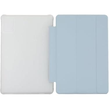 Imagem de Yuxyiony Capa para DOOGEE T30 capa protetora ultra dobrável de silicone macio fosco capa protetora para tablets flip (azul)