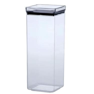 Imagem de Pote Hermético Mantimentos Quadrado Cozinha Com Trava Grande 2,2 Litros