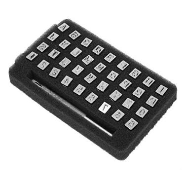 Imagem de 36 peças conjunto de carimbo de couro alfabeto 26 letras 10 números perfurador ferramenta de couro faça você mesmo liga de aço 3,5 mm 6,5 mm opcional profissional amador (6,5 mm)