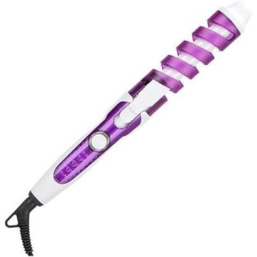 Imagem de Modelador de Cachos Espiral, baby liss 19mm,Profissional Aquecimento Rápido, Bivolt, Roxo e Branco