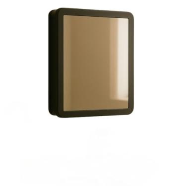 Imagem de Armario com espelho, para banheiro, armario de sobrepor e embutir, armario moderno(" PRETO")