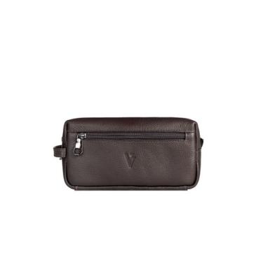 Imagem de Necessaire de couro Daily café Masculino - Vira Vento, Café