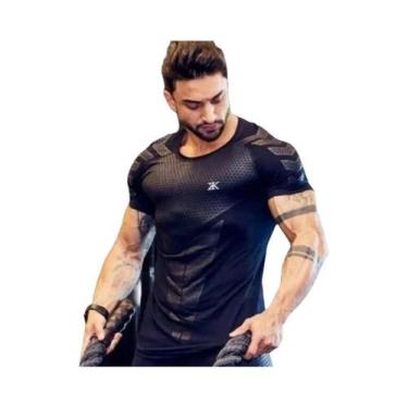 Imagem de Camiseta De Compressão Masculina De Secagem Rápida Para Academia, Fitn