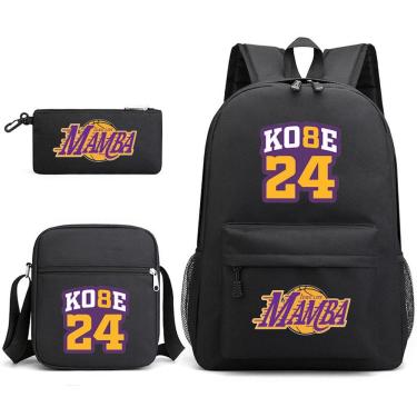 Imagem de Conjunto de mochilas Kobes Bryansts 24 Anime School 3 unidades com Sh