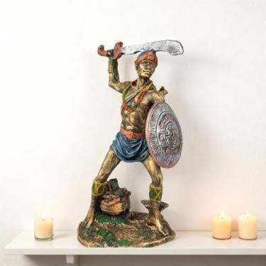 Imagem de Orixá Ogum mege imagem estátua umbanda candomblé Resina