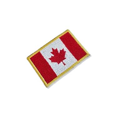 Imagem de BP0002-011 Bandeira Canadá Patch Bordado 5,7×3,8cm (B) Fecho de contato gancho)