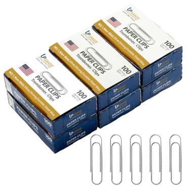 Imagem de Clipes de papel antiderrapantes nº 1 atualizados, 3 cm, 600 unidades (6 caixas), prata, feito nos EUA