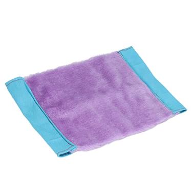 Imagem de GLOGLOW Ninho de Periquito, Cama de Rede Suspensa de Pelúcia Macia para Animais de Estimação Pequenos, Portátil e Quente 27x18cm para Papagaios Chinchilas Esquilos (Roxo)