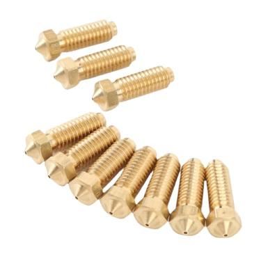 Imagem de Jiawu Kit de Bico de Alto Desempenho de Latão para Extrusora de Impressora 3D Kobra 3, Alimentação de Filamento Suave, para Impressão Profissional, 10 Bicos (0,8 mm)