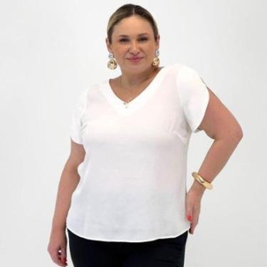 Imagem de Blusa Alpelo Plus Size Básica Manga Curta Feminina-Feminino