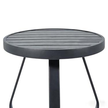 Imagem de Mesa de Centro Ripada de Alumínio - Leve, Resistente à Corrosão e Estilosa, Ideal para Sala de Estar, Varanda e Área Gourmet