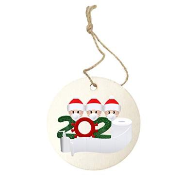 Imagem de Decoração de Árvore Nova 2020 Sobreviveu Ornamento Suspensão Familiar Casa Significado Comemorativo Bom Presente Madeira Personalizado