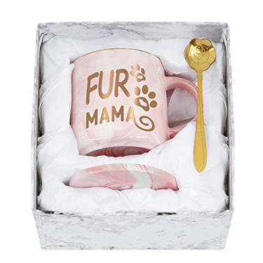 Imagem de Cabtnca Presentes para mães e cães para mulheres, caneca de pele para mamãe, cães e gatos, presentes de Natal para cães e mães, dia das mães, presente de aniversário para cachorro, mãe e gato