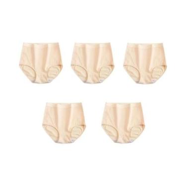 Imagem de Calcinhas De Algodão Femininas plus Size, 5 Peças, Sem Costura, Macias
