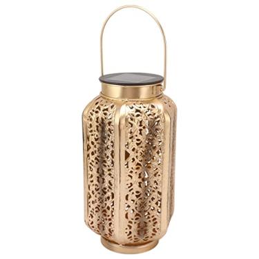 Imagem de YOUTHINK Lanterna de Suspensão Exterior das Luzes Solares, Design Oco do Diodo Emissor de Luz 5730, Luz Decorativa do Caminho Com Punho para o Jardim e o Pátio