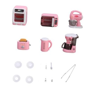 Imagem de YIJU Eletrodomésticos de cozinha em miniatura, móveis para casa de bonecas, enfeites, decoração para meninas e meninos, acessórios decorativos, brinquedos, Rosa
