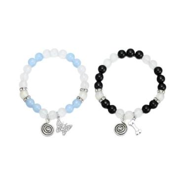 Imagem de Pulseiras De Casal Em Forma De Coração Com Pingente De Aranha 2 Peças 