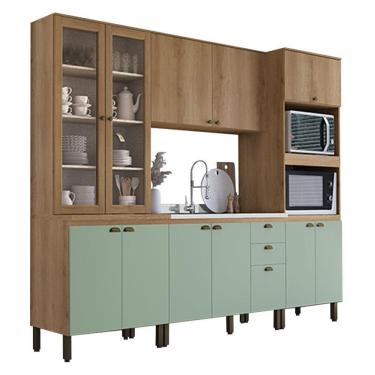 Imagem de Cozinha Modulada Finesse Composição 31 Capuccino Menta - Thb